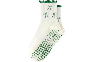 Pilates Grip Socks for Women Yoga Grippy Socks Cute Barre Non Skid Athletic Crew Sticky Sock Workout Hospital