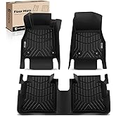 YHTAUTO Floor Mats Fit 2018-2024 Nissan Kicks, TPE Floor Liners All-Weather Protection Custom Fit, 1st & 2nd Row, Set of 3 Black