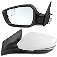 Paderson Left Driver Side Mirror Assembly Fits 2014 2015 2016 Hyundai Elantra with Power Glass Heated Blind Spot Glass Turn Signal and Manual Folding Match to White (6Pins)