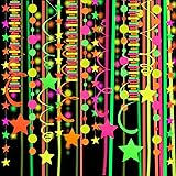 530feet UV Paper Neon Garland Neon Streamers Glow
