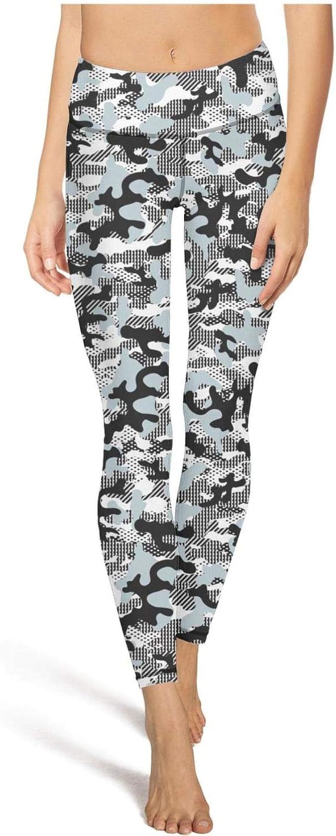 Camo Camouflage Art with Pocket High Waisted Yoga Pants for