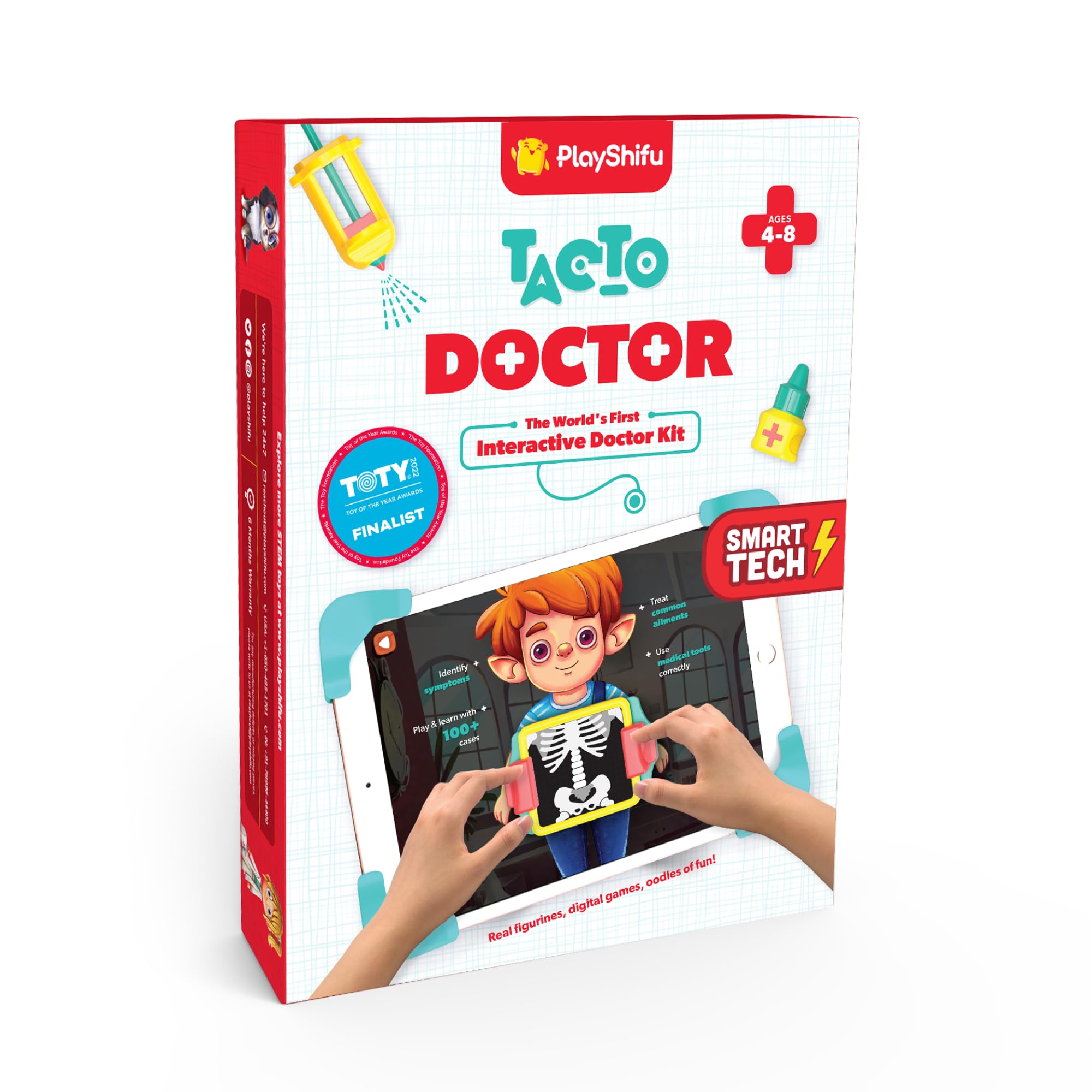 shifu PlayShifu STEM Toys for Kids - Tacto Doctor (Interactive Kit + App) - Pretend Play with Real STEM Learning