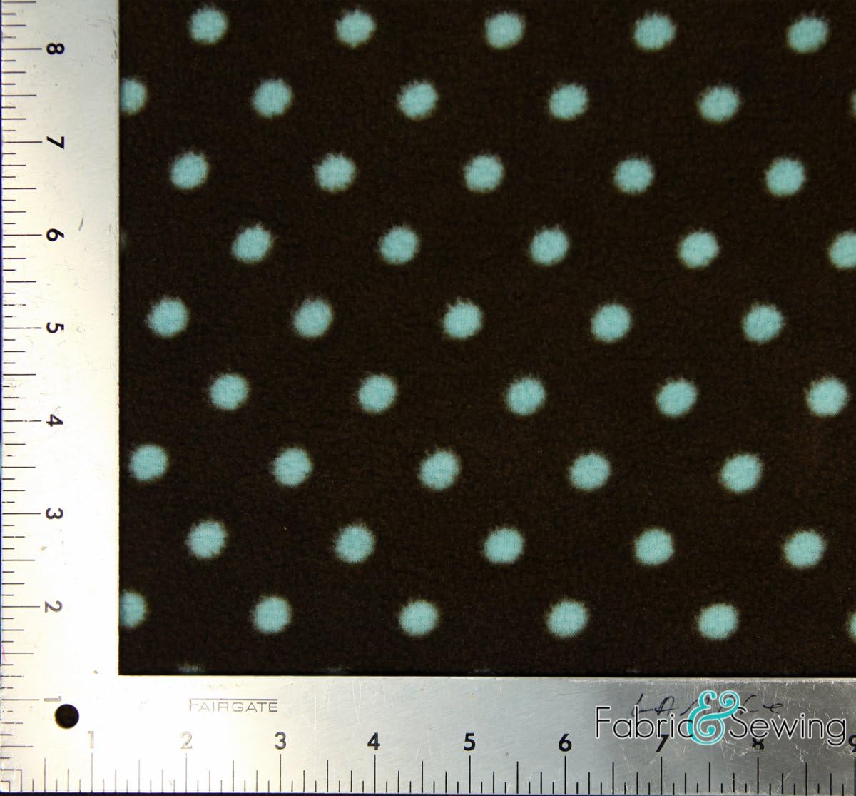 Mini Dots Brown Anti-Pill Polar Fleece - Plush Fabric Polyester 13 Oz 58-60"