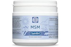 KALA HEALTH Procapsin OptiMSM – Pure Methylsulfonylmethane MSM Supplement Powder – Organic, Gluten Free, Non-GMO – Opti MSM Sulfur Crystals/Powder for Kids and Adults (250Grams)
