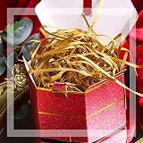 Lanjue Glitter Shredded Tissue Paper 100g Golden Raffia Gift Filler view 4