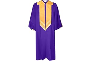 Herrenbek Unisex Choir Robe with Gold Satin Stole for Church