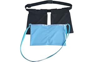 HEAL N HOPE Drain Holder After Tummy Tuck Mastectomy Belt Pouch Shower Bag for Breast Cancer Post Surgery Supplies JP Drainage Bulb Pocket Recovery Patients Women (Black & Blue)