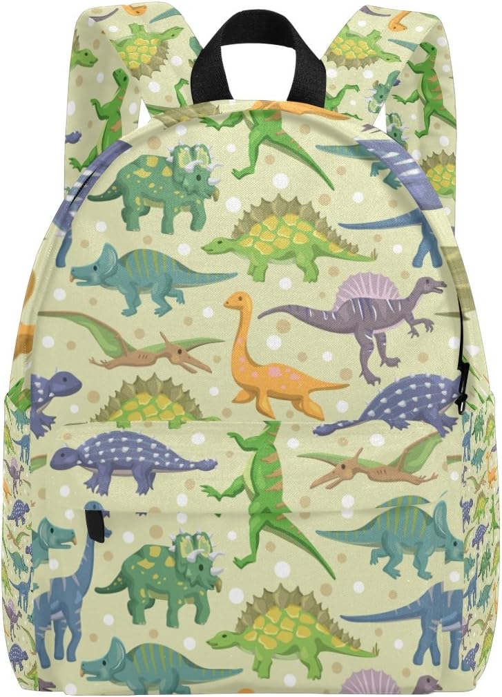 TIZORAX Dinosaur Lightweight Travel School Backpack for Women Girls Teens Kids