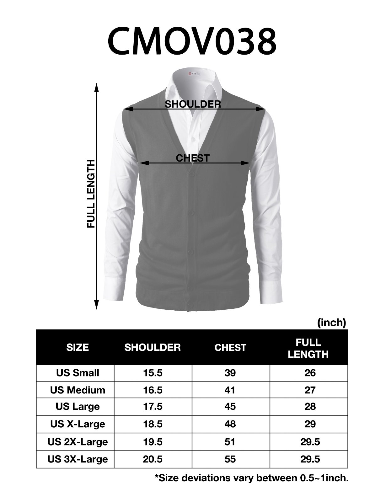 H2H Mens Casual Slim Fit Thin Fabric Knitted V-Neck Button-Down Vests DarkGreen US L/Asia XL (CMOV038) - Image 8
