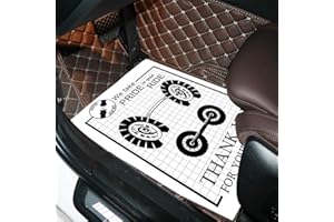 RUENXG 50-Pack Paper Car Floor Mats | 19x15 Inch White Disposable Wheel Protectors | Quick-Clean Detailing Pads for Automotiv