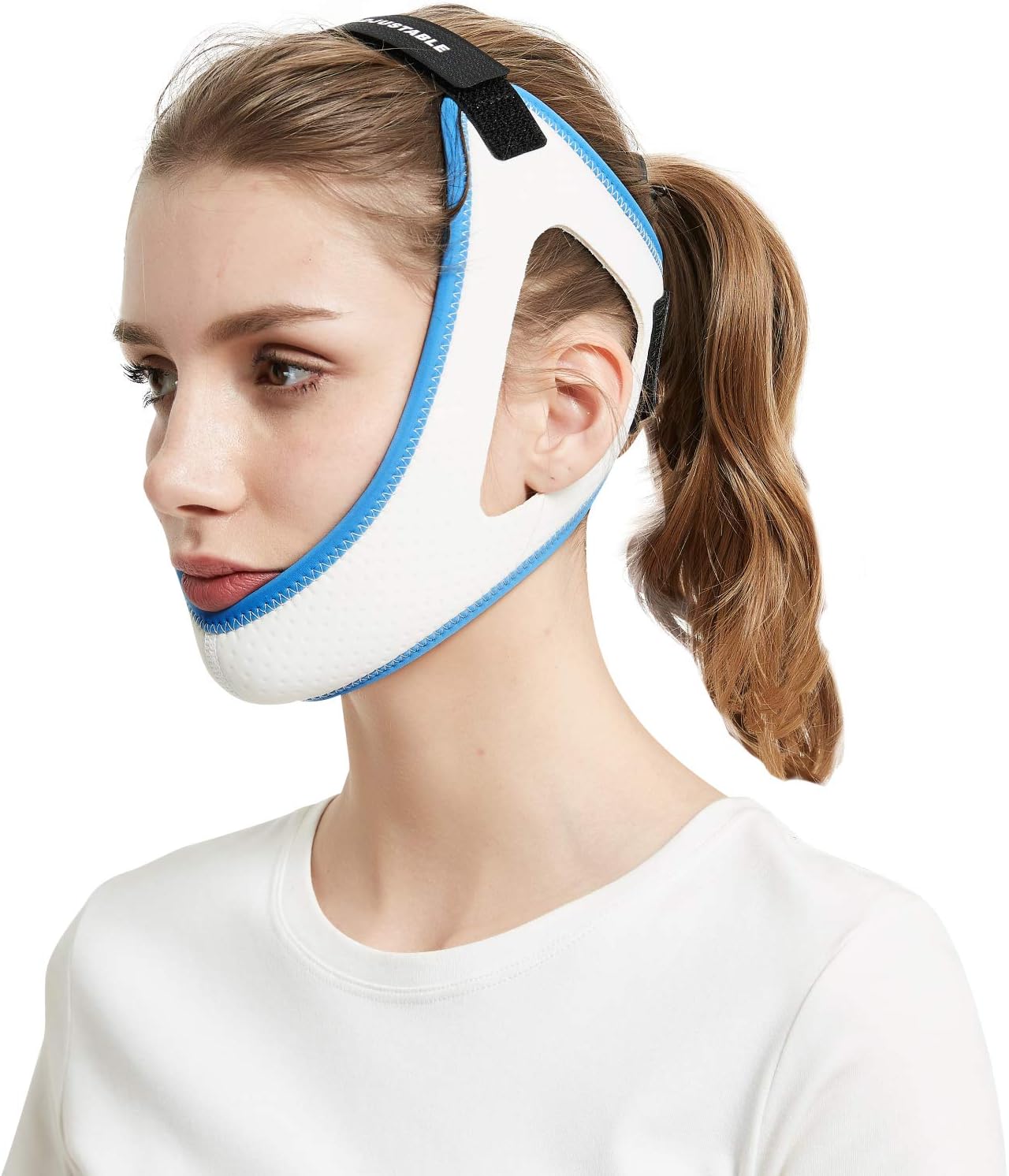 Anti Snoring Devices Chin Strap for CPAP Users and Mouth Breathers - Advanced Solution Stop Snore Sleep Aid for Women and Men (White): Health & Personal Care