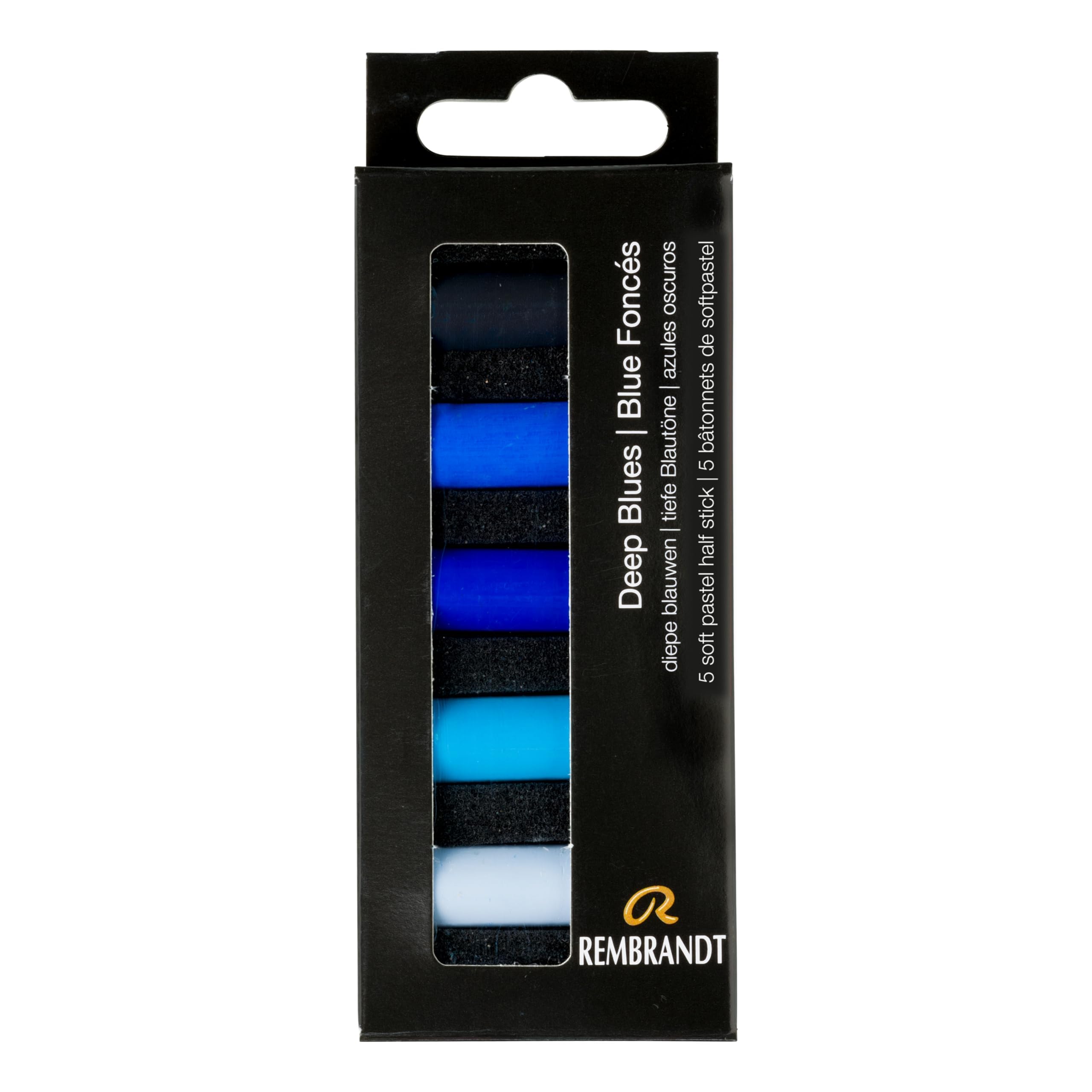 Rembrandt Professional Soft Pastel Set Deep Blues | 5 Half Pastels