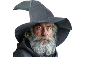 UQJE Wizard Hat for Adults Halloween Witch Hat Sorcerer Costume Accessory