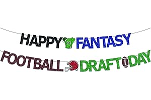 IRCOR Fantasy Football Decorations Fantasy Football Draft Day Banner Party Decorations