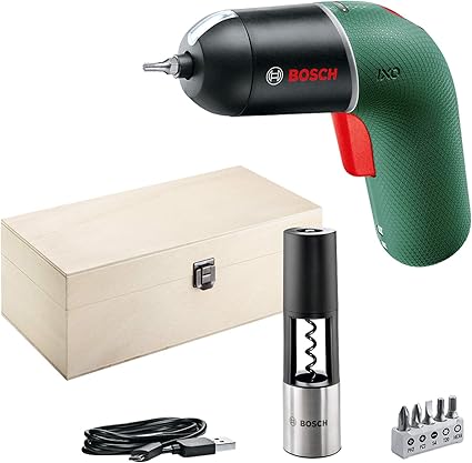 Visseuse Sans Fil Bosch Ixo Vino Set 6eme Generation Verte Avec Tire Bouchon Ixo Rechargeable Avec Cable Micro Usb Variateur De Vitesse En Coffret Bois De Qualite Amazon Fr Bricolage
