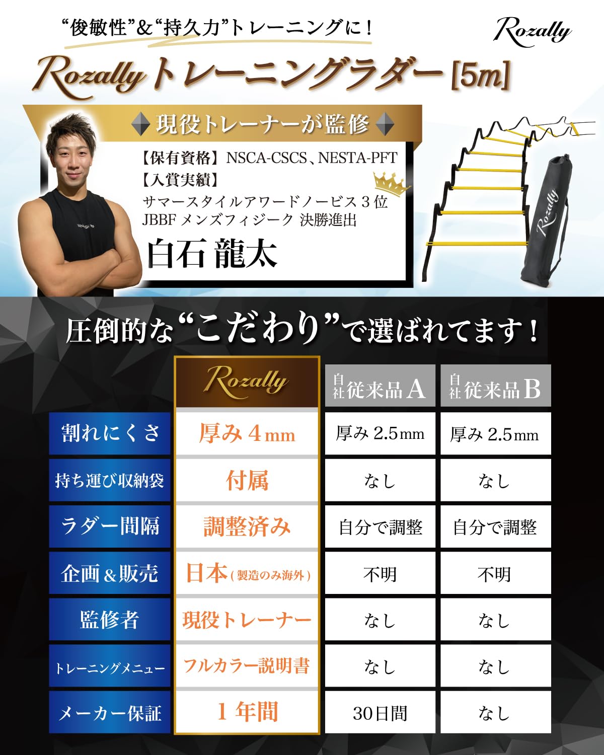 (Supervised by Active Trainers) Training Ladder, Training, Ladder Training, Soccer, Track & Field Agility, Instant Power, Portable, Lightweight, Practice Supplies, Elementary School Students, Kids,