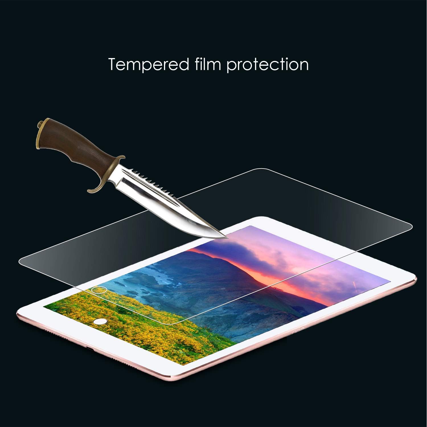 [2 Pack] iPad Air 2 / iPad Pro 9.7 / iPad Air/iPad 9.7 2017&2018 Screen Protector,DETUOSI iPad 9.7 Screen Protector,Clear High Definition Tempered Glass Screen Protector for iPad 9.7 inch (iPad 9.7): Computers & Accessories