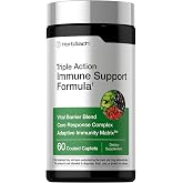 Horb&auml;ach Immune Support Supplement | 60 Coated Caplets | with Vitamin C, Zinc &amp; Elderberry | Triple Action | Adaptive Immunity Matrix | Vegan, Non-GMO, Gluten Free