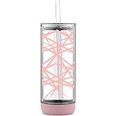 Ello Peak Double Wall Insulated Plastic Tumbler with Straw, 22 oz, Pink Satin Lasers