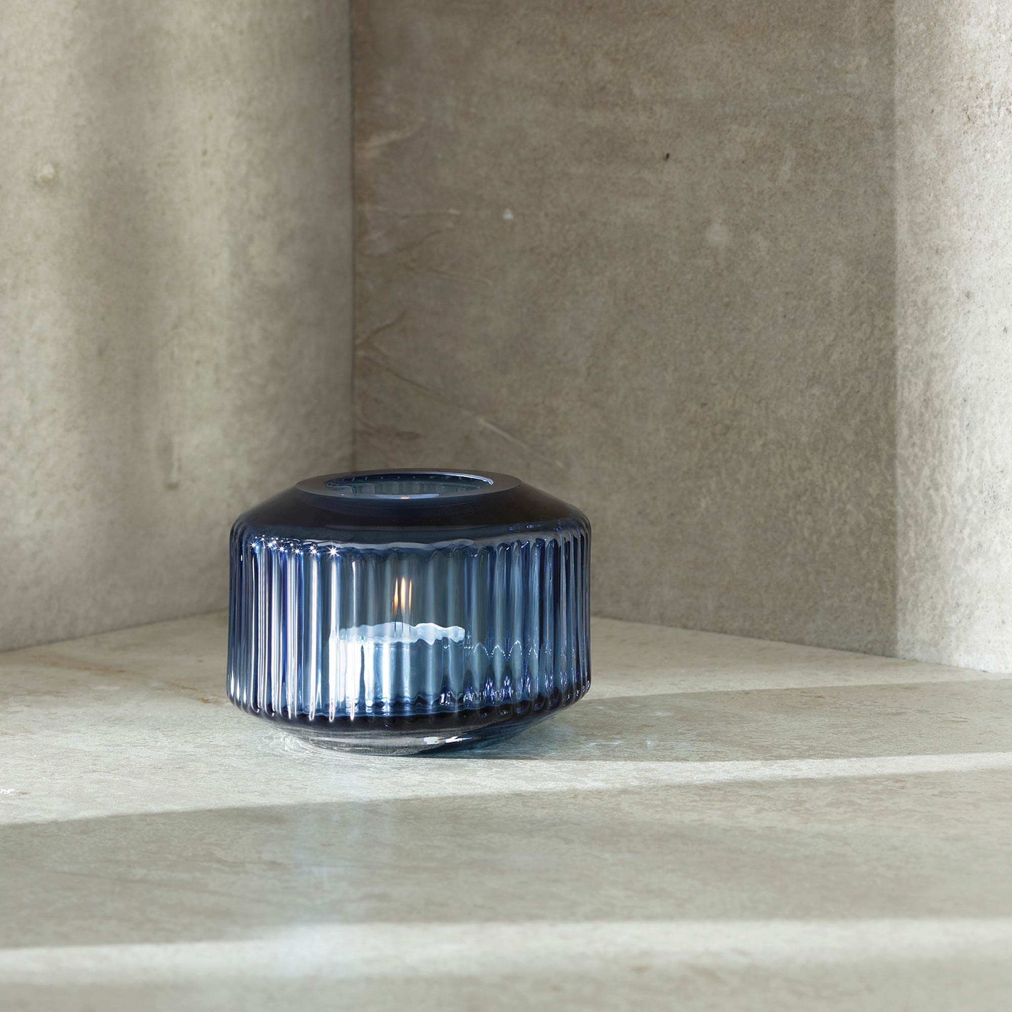 LSA International Rotunda Tealight Holder/Vase H7cm Clear| 1 Unit | Mouthblown & Handmade Glass | RT01