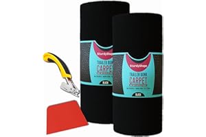 SturdyShape Premium Boat Trailer bunk Carpet Kit -The Marine Carpet is 20ftx20in 25oz- Boat bunk Board Carpet - Boat bunk Carpet, Jet ski bunk/Boat Trailer Carpet (2Pack 20"x20' Black v2)
