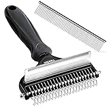 Viretec Dog Deshedding Brush, 2 in 1 Pet Undercoat