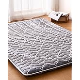 6th Generation Japanese Floor Futon Mattress - Extra-Thick 9-Layer Modern Futon with 100% High-Density Foam, Portable Floor Mattress Sleeping Pad for Adults, Guest Room, Dormitory, Twin XL (39"X80")