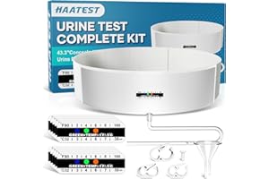 HAATEST Urine Test Complete Kit: 43.3” Concealed Urine Belt with 15oz Large Capacity Urine Sample Bag & 10pcs Temperature Strips & Funnel & Water Stop Buckle - Portable Urine Holder Clear Kit (1)
