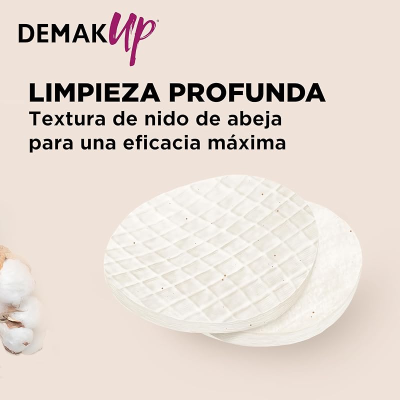 Expert Round Make-up-Entferner-Pads, 6 x 70 Stück, ungebleicht, Wabenstruktur, Beutel mit 420 Stück