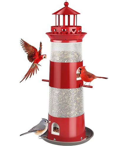 Mangeoire Pour Oiseaux LURNODY à Suspendre - 2 Trous De Nourriture, Plastique Vert | Pour Moineaux Et Oiseaux Sauvages