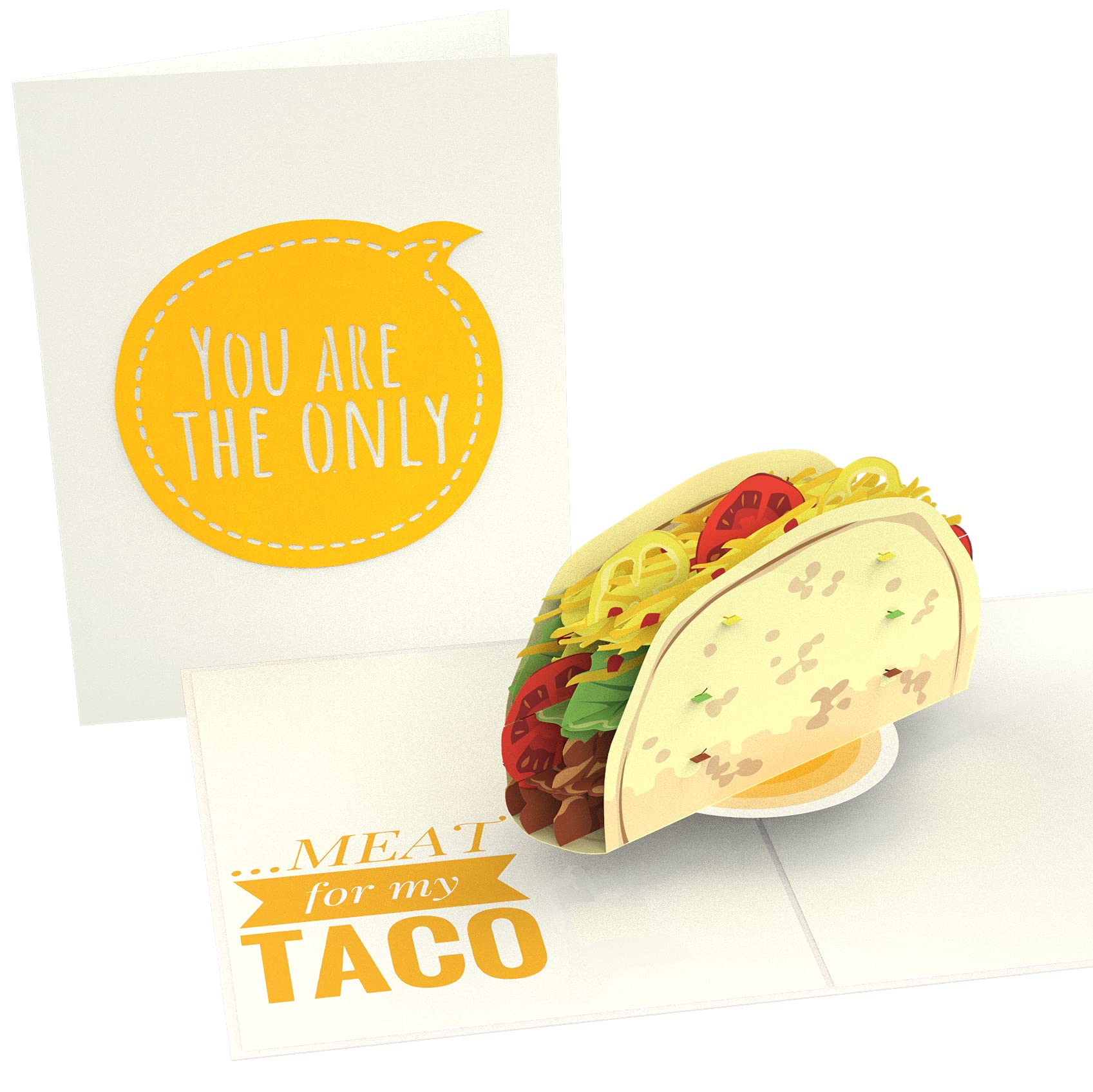 PopLife® Naughty Taco 3D Pop Up Card - Funny Gift for Husband or Boyfriend - Sexy Valentine's Day Card, Inappropriate Birthday Card for Him, Father's Day card from Wife, Anniversary Surprise