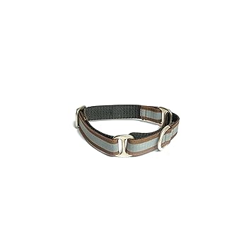 PetWale Reflective Dog Martingale Collar (Small, Brown)