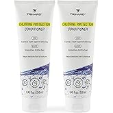 TRIHARD Swim Conditioner for Swimmers, Pre and Post Swim, 2 Pack | Two bottles of pre and post swim conditioner. Cuts chlorine absorption, restores softness. Color safe
