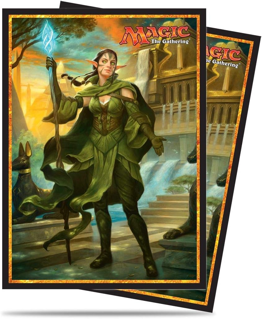 Ultra Pro 86547 "Amonkhet v3 Standard Sleeves (80-Piece), Silver, Blue, Green