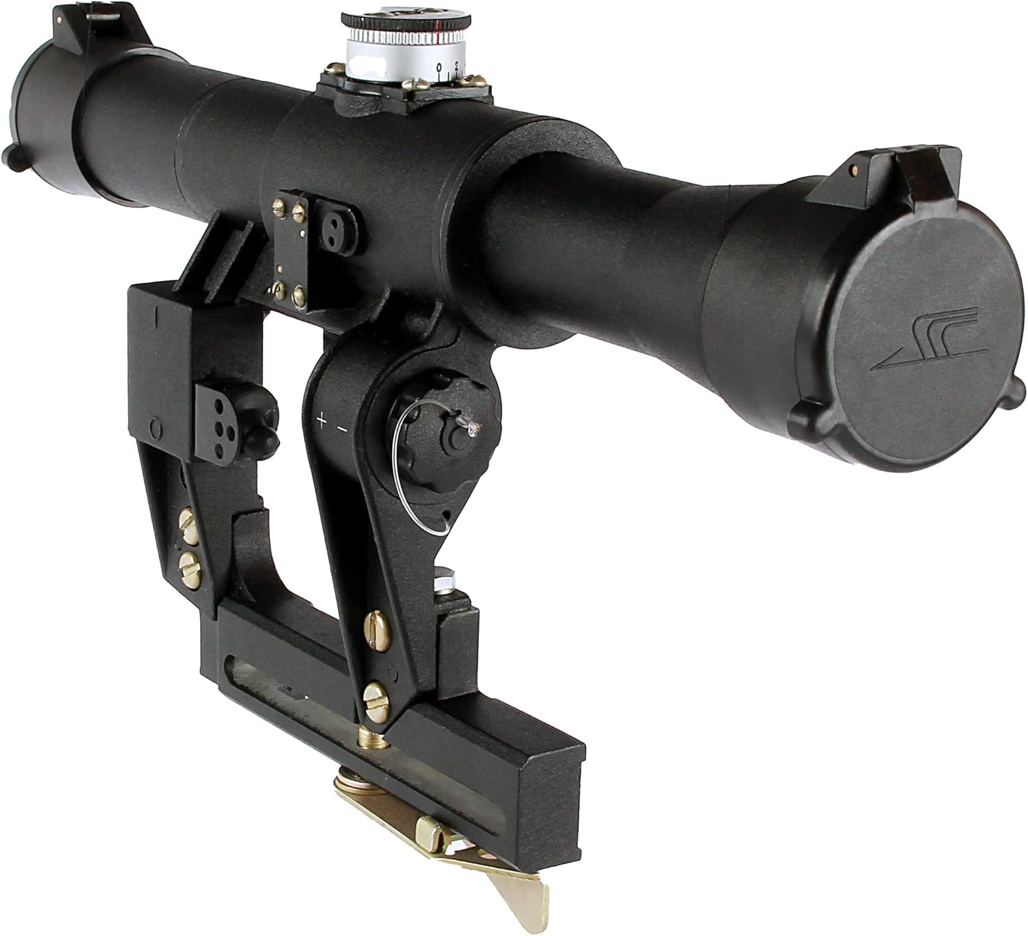 Amazon Com Belomo Posp 4x24 V B Optical Rifle Scope Russian Side Mount 400m Rangefinder 1 Moa Combloc Sports Outdoors