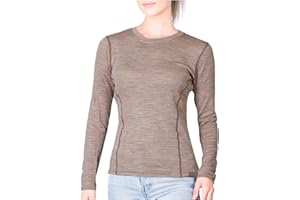 MERIWOOL Womens Base Layer 100% Merino Wool Midweight Long Sleeve Thermal Shirt