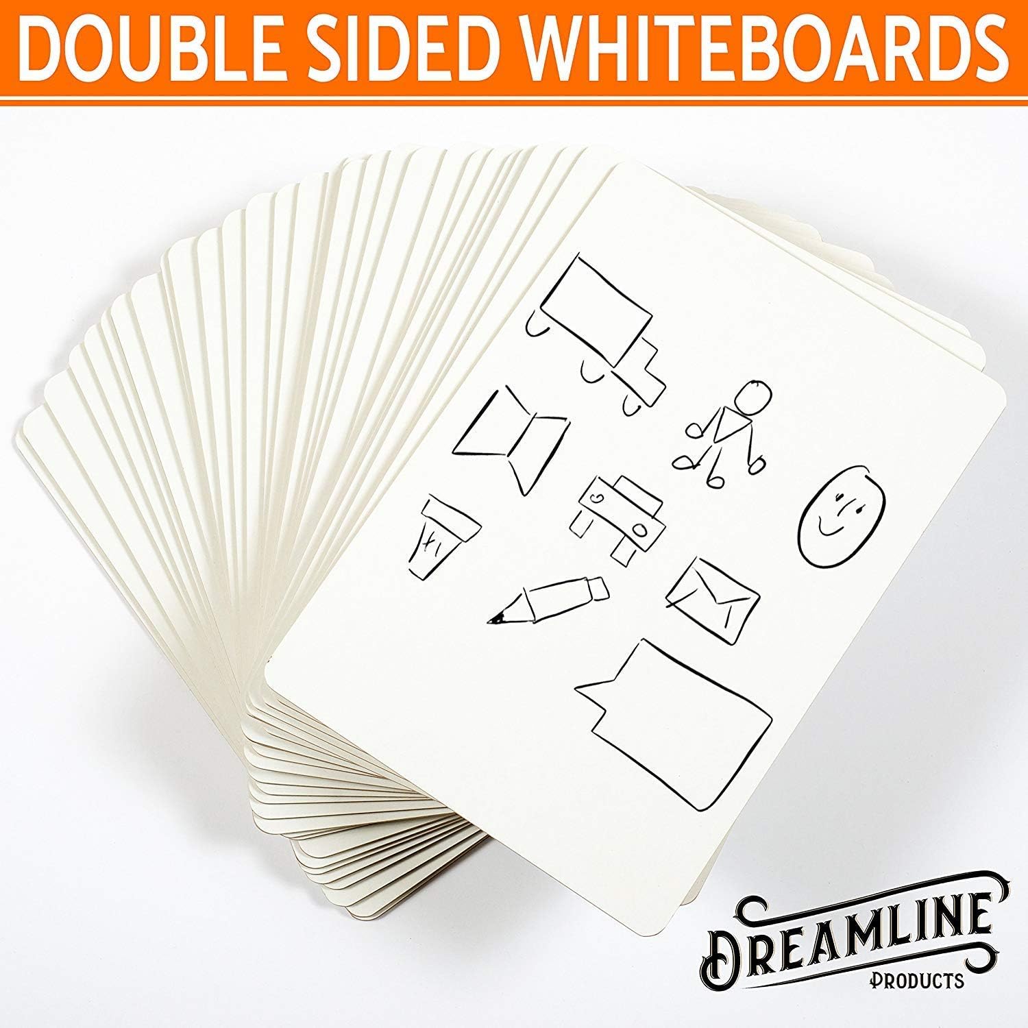 Dry Erase Boards [30pc Double Sided] Lapboards with ClearWipe Coating! Small White Boards - 9" x 12" Mini White Boards for Students, Classroom Teacher Supplies : Office Products