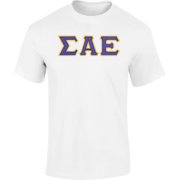 Sigma Alpha Epsilon (SAE) Fraternity Crest Long Sleeve Shirt - 100% Cotton, Gildan