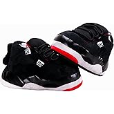 WEIRTA Warm Plush Sneaker Slippers, Trendy Anti-Slip Furry Soft House Shoes Fluffy Unisex Comfy Home Slides One Size Fits Most Indoor Outdoor