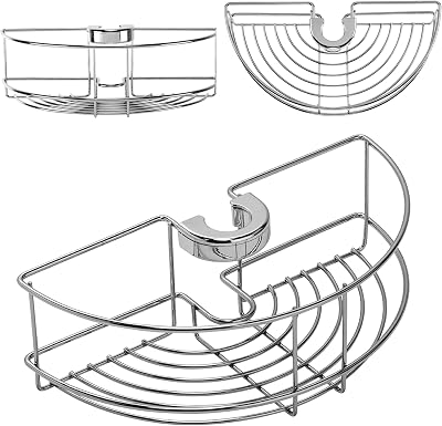 Croydex Clip On Riser Rail Shower Caddy Chrome 19–25mm Fits Rails