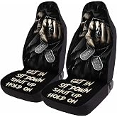 GENANY Grim Reaper Car Seat Covers, 2-Piece Front Seat Set | 2-piece polyester front seat cover set, each 35 x 21 x 21 inches, with adjustable straps and hooks