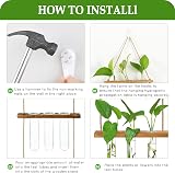 XXXFLOWER Wall Hanging Propagation Station 3 Tier Wooden Stand 9 Test Tubes view 4