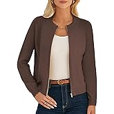 GRACE KARIN Womens Long Sleeve Zip Up Cardigan Sweaters Lightweight Fashion Sweater Jacket Knitted Spring Clothes