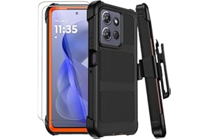 for Moto G Power 5G 2026/2025 Case with Belt Clip Holster,Military Grade Anti-Drop Shockproof Defender Phone Cases 2x Screen 