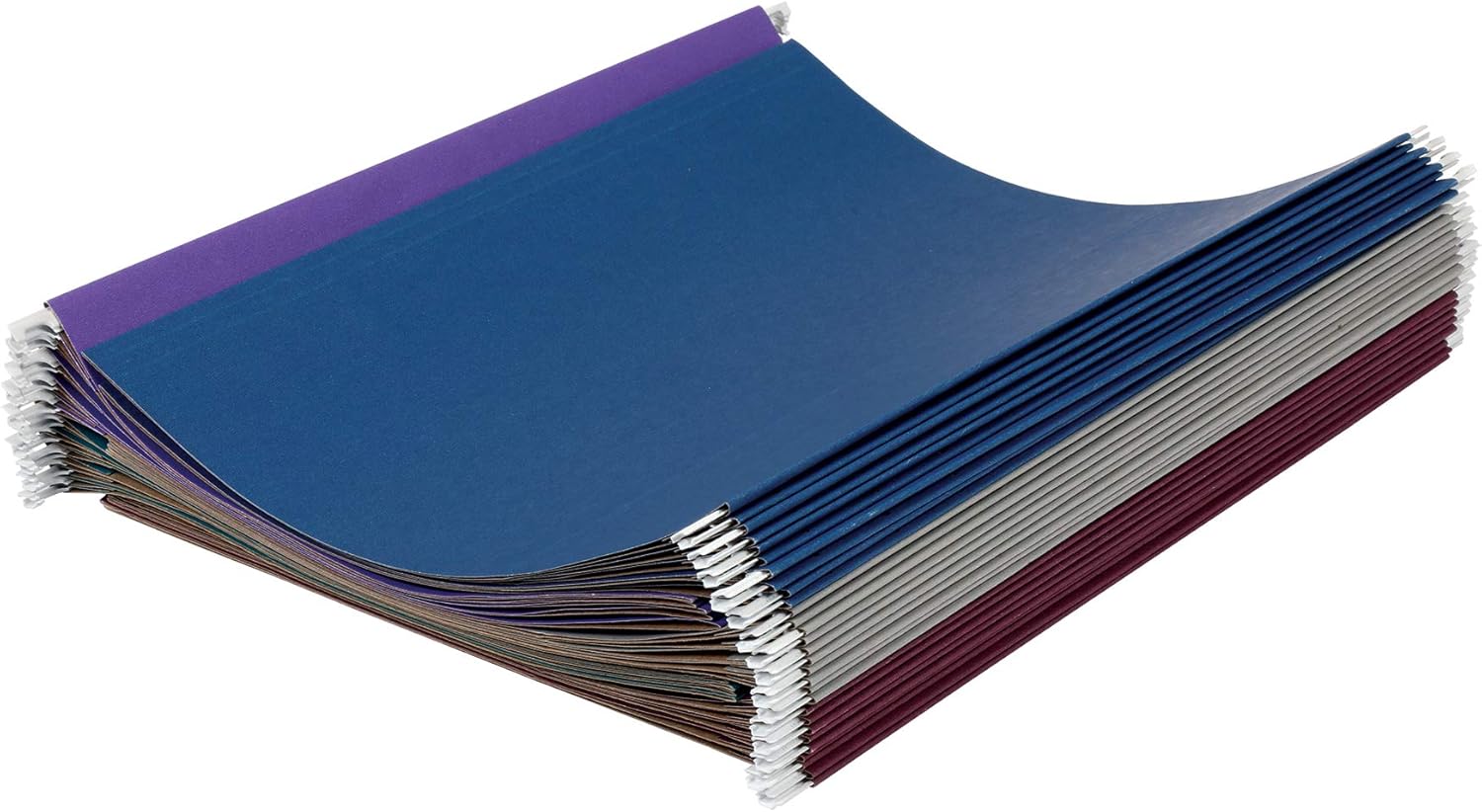 Basics Hanging Folders, Letter Size, Jewel-Tone Colors (Assorted), 25-Pack : Office Products