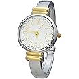Blekon Original Mother of Pearl Cuff Bracelet Watch for Women with 31mm case Japanese Quartz Movement Metal hinged Bangle Style Cuff Wrist Watch for Ladies…