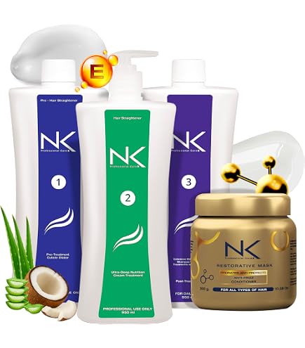 Amazon.com: NK 2-Step Hair Straightening Treatment with Keratin
