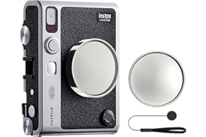 MUZIRI KINOKOO Lens Cap for Fuji Instax Mini EVO Instant Camera, Premium Plastic Mini EVO Lens Cover in Flocking Internal wit