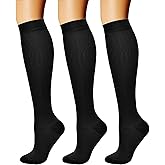 CHARMKING Compression Socks for Women &amp; Men Circulation (3 Pairs) 15-20 mmHg is Best Support for Athletic Running Cycling