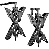 Nilight Wheel Chock Stabilizer, 2PCS X-Chocks Wheel Stabilizer for Travel Trailers, Fits 3" to 10" Wheel Gaps, Heavy Duty RV Scissor Tire Locking Chocks for Campers Travel Trailers Trucks